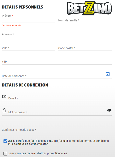 betzino mon compte